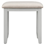 Wooden Dressing Table Stool With Fabric Seat - Bordeaux