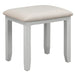 Wooden Dressing Table Stool With Fabric Seat - Bordeaux
