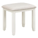 Wooden Dressing Table Stool With Fabric Seat - Bordeaux