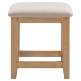 Wooden Dressing Table Stool With Fabric Seat - Windsor