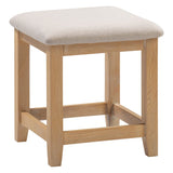 Wooden Dressing Table Stool With Fabric Seat - Windsor
