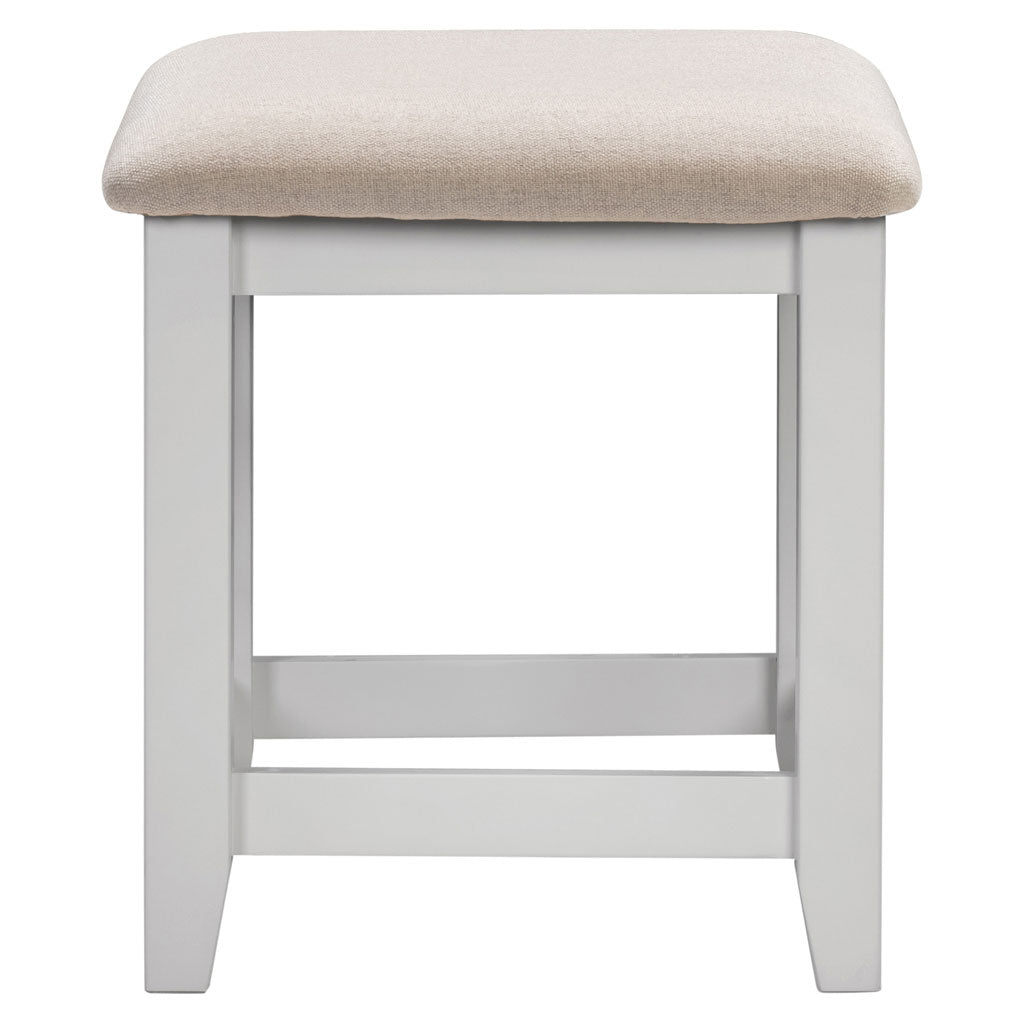 Wooden Dressing Table Stool With Fabric Seat - Windsor