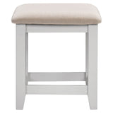 Wooden Dressing Table Stool With Fabric Seat - Windsor