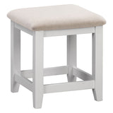 Wooden Dressing Table Stool With Fabric Seat - Windsor