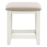 Wooden Dressing Table Stool With Fabric Seat - Windsor