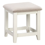 Wooden Dressing Table Stool With Fabric Seat - Windsor