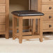 Wooden Dressing Table Stool With Faux Leather Seat - Marlborough