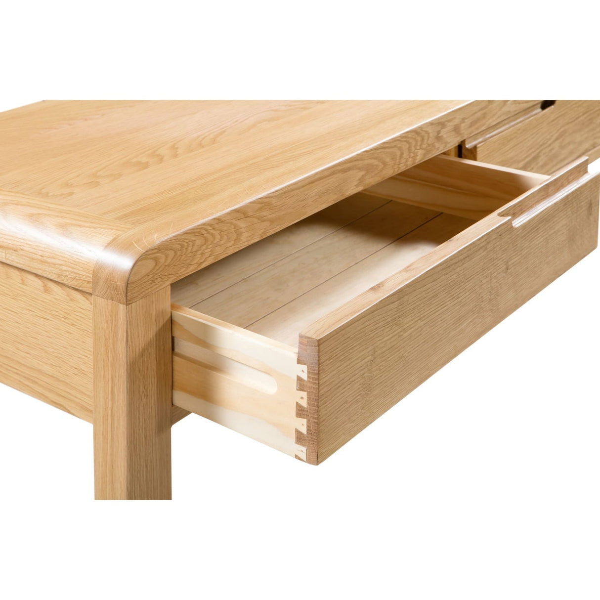 Wooden Dressing Table With 2 Drawer And Stool - Curve