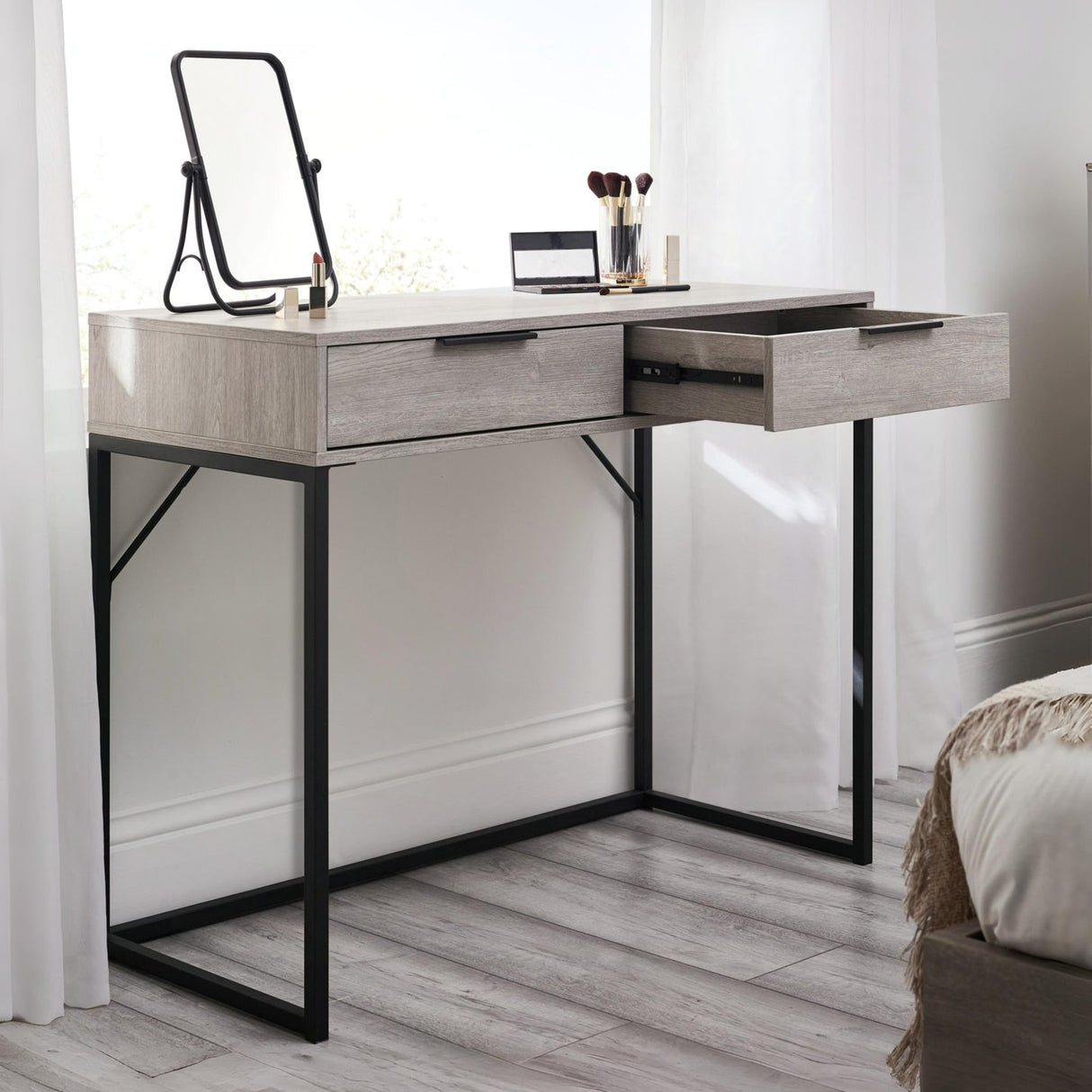 Wooden Dressing Table With 2 Drawers - Bali