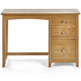 Wooden Dressing Table With 3 Drawers And Stool - Mallory