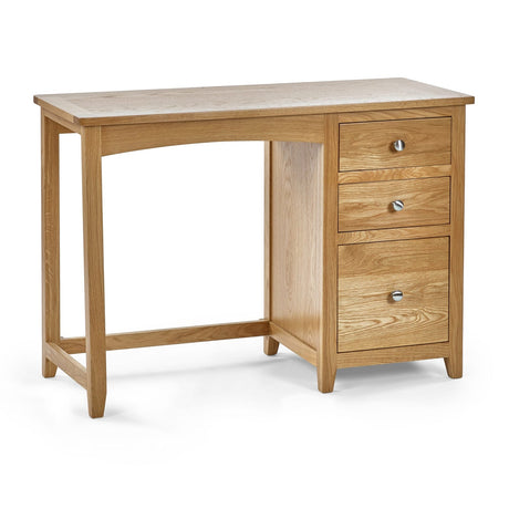 Wooden Dressing Table With 3 Drawers And Stool - Mallory