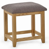 Wooden Dressing Table With 3 Drawers And Stool - Mallory
