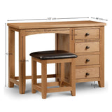 Wooden Dressing Table With 4 Drawers - Marlborough