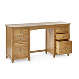Wooden Dressing Table With 6 Drawers And Stool - Mallory