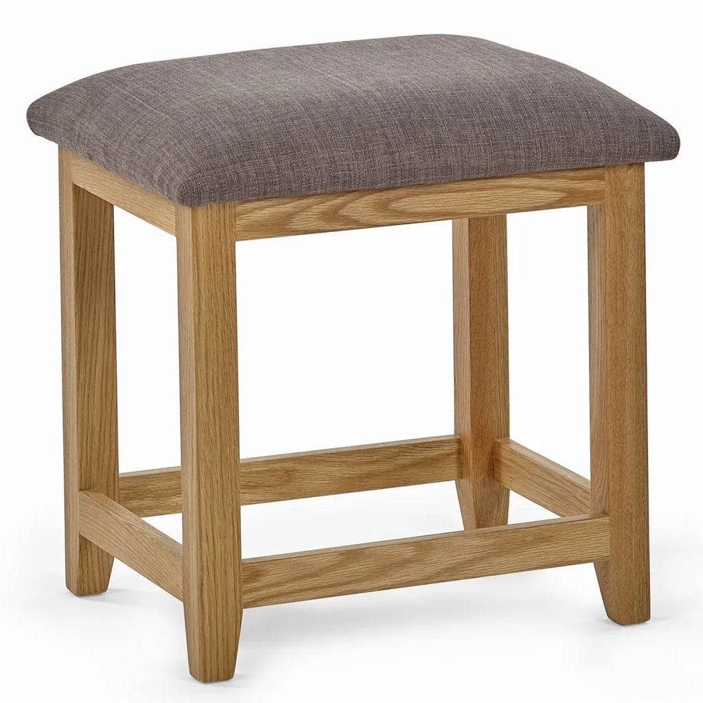 Wooden Dressing Table With 6 Drawers And Stool - Mallory