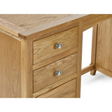 Wooden Dressing Table With 6 Drawers And Stool - Mallory