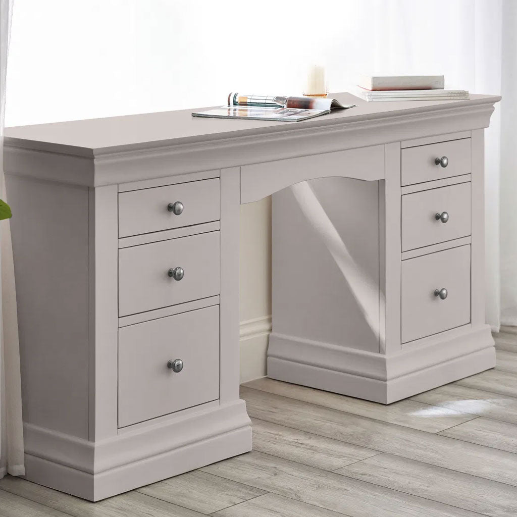 Wooden Dressing Table With 6 Drawers - Clermont