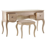 Wooden Dressing Table With Stool - Camille