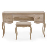 Wooden Dressing Table With Stool - Camille