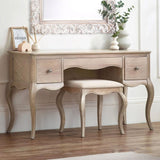 Wooden Dressing Table With Stool - Camille