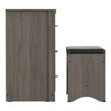 Wooden Dressing Table With Stool - Lisbon