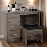 Wooden Dressing Table With Stool - Lisbon