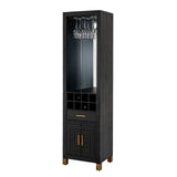 Wooden Drinks Cabinet With 2 Doors And 1 Drawer - Lennox