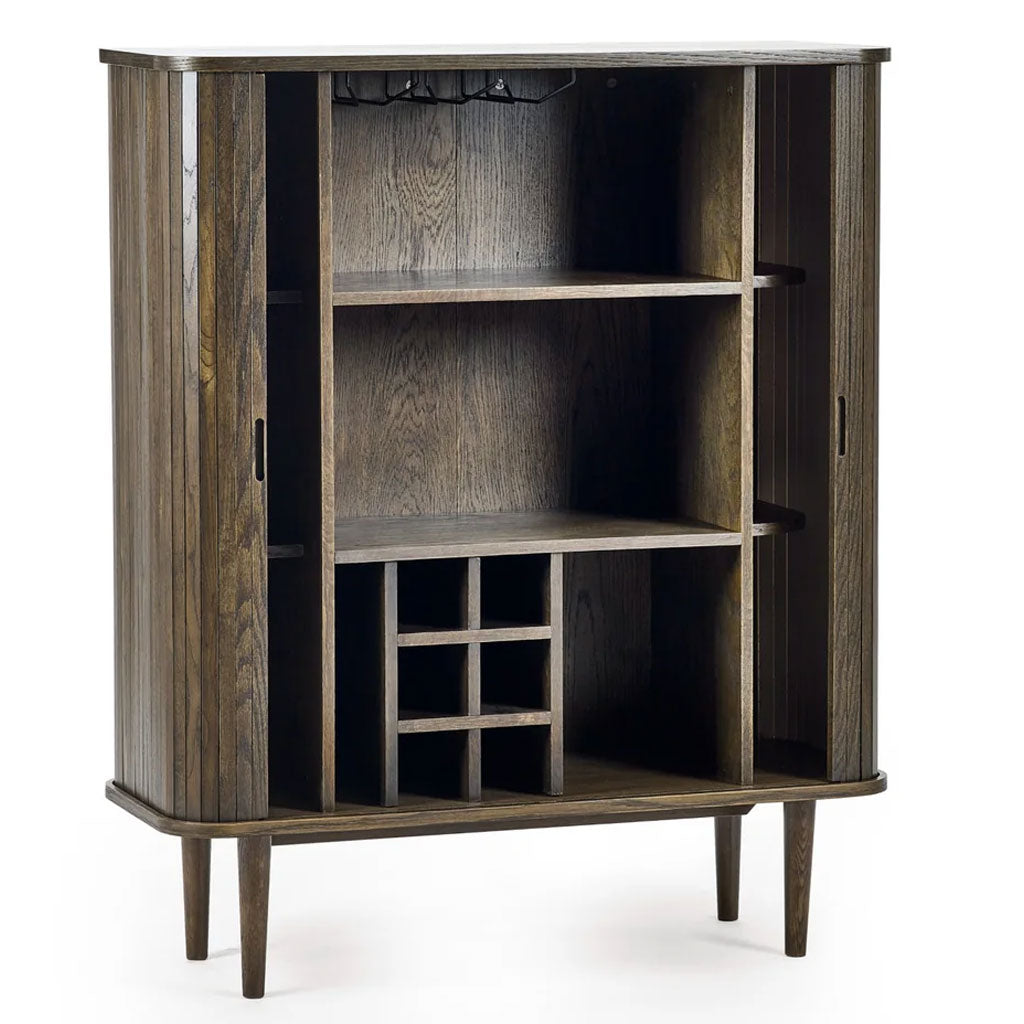Wooden Drinks Cabinet With 2 Sliding Doors - Arya