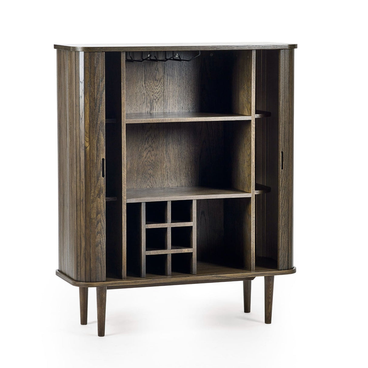 Wooden Drinks Cabinet With 2 Sliding Doors - Arya