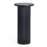 Wooden Drinks Side Table Round - Louis