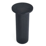 Wooden Drinks Side Table Round - Louis