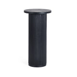Wooden Drinks Side Table Round - Louis
