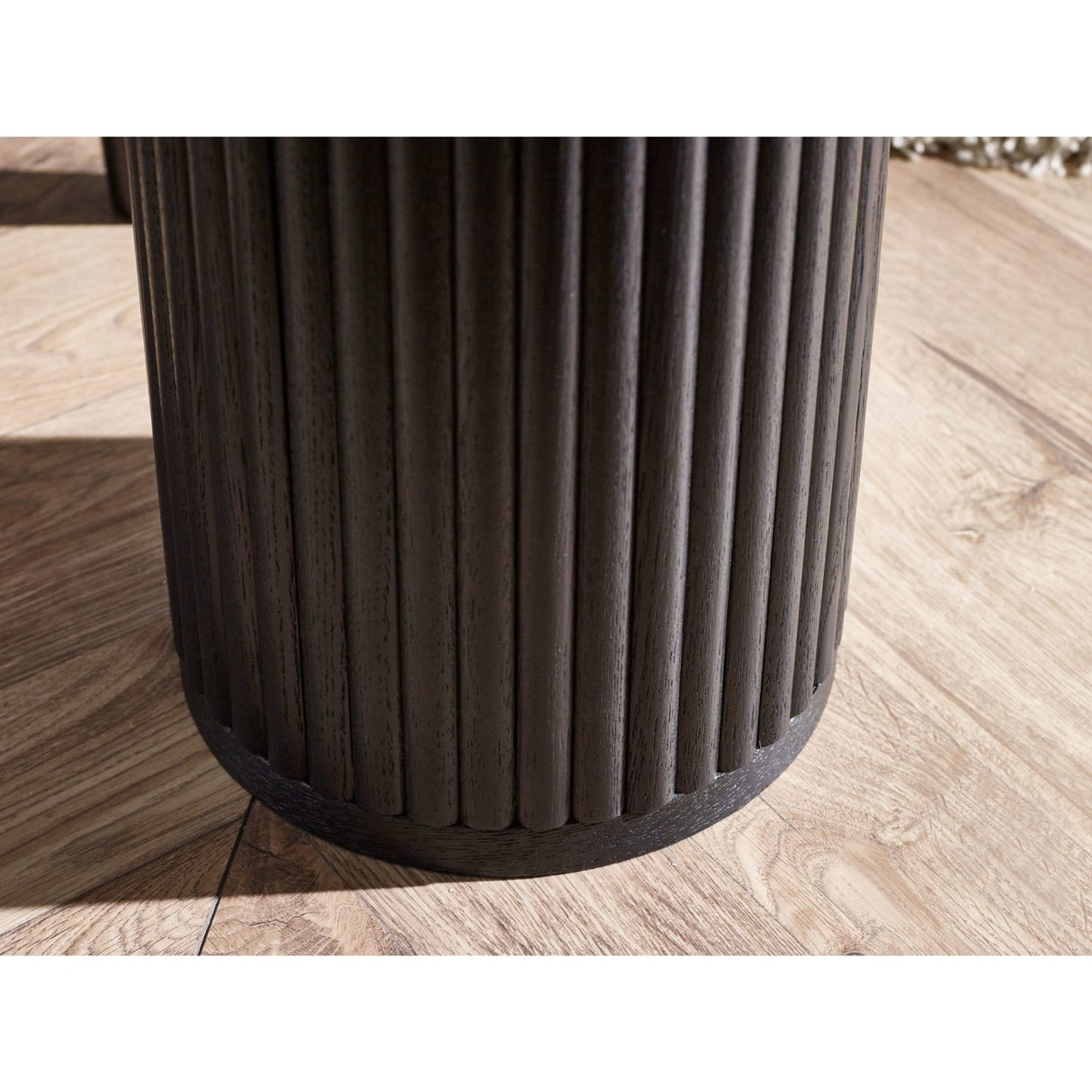 Wooden Drinks Side Table Round - Louis