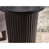 Wooden Drinks Side Table Round - Louis