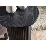 Wooden Drinks Side Table Round - Louis