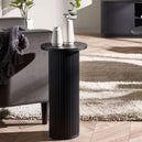 Wooden Drinks Side Table Round - Louis