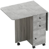 Wooden Drop Leaf Dining Table for 4 to 6 People With Multi-Storage - Velmora