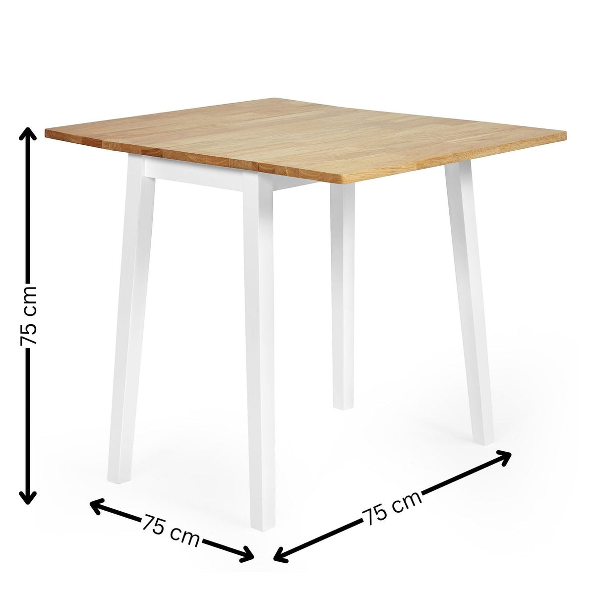 Wooden Drop Leaf Dining Table for 2 to 4 People Square - Linwood