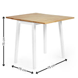 Wooden Drop Leaf Dining Table for 2 to 4 People Square - Linwood