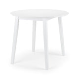 Wooden Drop Leaf Dining Table for 4 People Round - Coast
