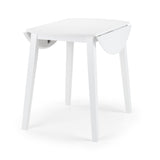 Wooden Drop Leaf Dining Table for 4 People Round - Coast