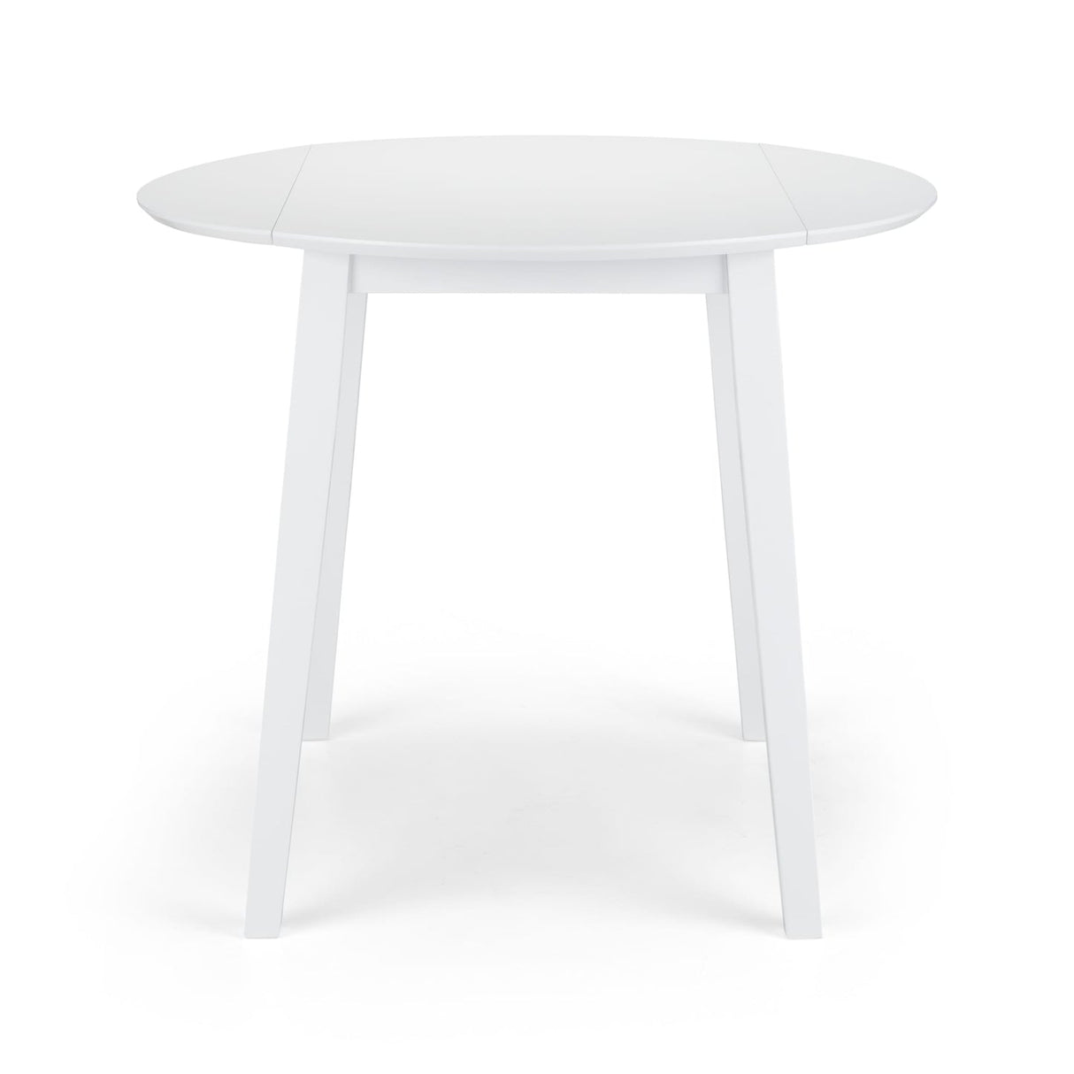 Wooden Drop Leaf Dining Table for 4 People Round - Coast