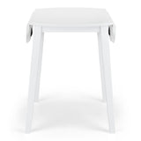 Wooden Drop Leaf Dining Table for 4 People Round - Coast