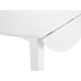 Wooden Drop Leaf Dining Table for 4 People Round - Coast