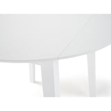 Wooden Drop Leaf Dining Table for 4 People Round - Coast