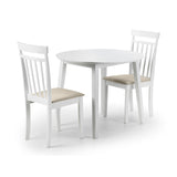 Wooden Drop Leaf Dining Table for 4 People Round - Coast
