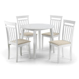 Wooden Drop Leaf Dining Table for 4 People Round - Coast