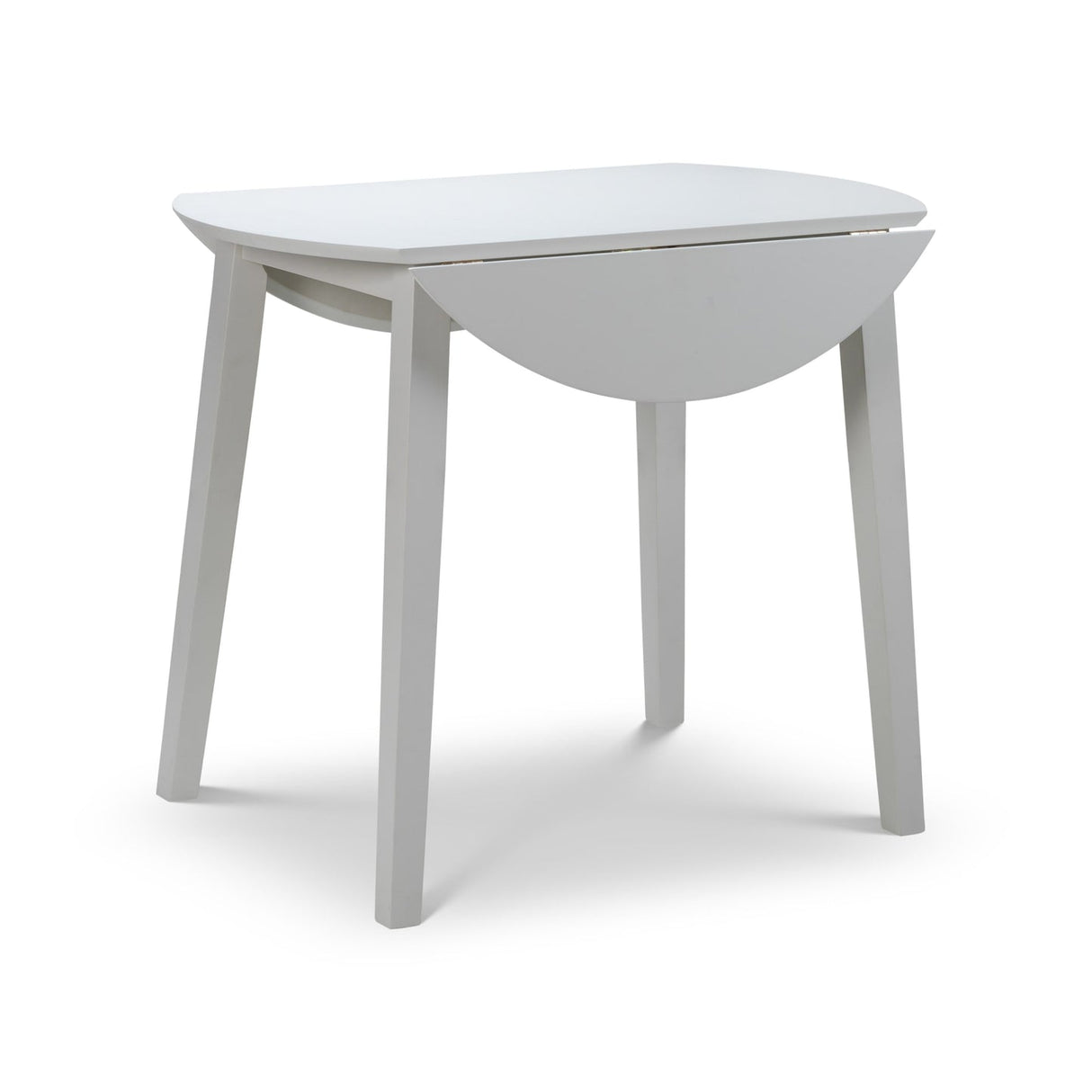 Wooden Drop Leaf Dining Table for 4 People Round - Coast