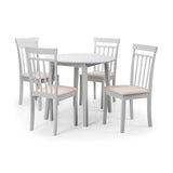 Wooden Drop Leaf Dining Table for 4 People Round - Coast