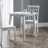Wooden Drop Leaf Dining Table for 4 People Round - Coast